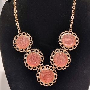 Elegant Pink Statement Necklace